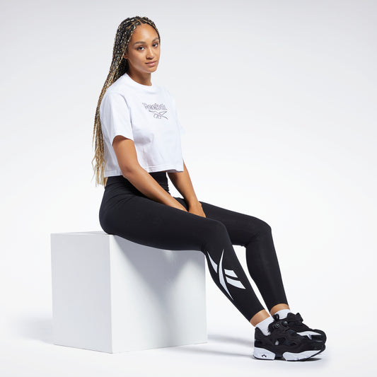 Reebok Apparel Women Workout Ready Vector Leggings Forgrn – Reebok