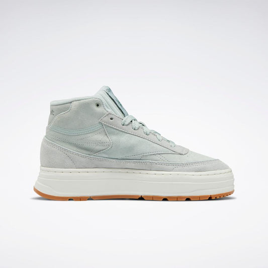 REEBOK - CLUB C DOUBLE GEO MID 'CLOUD WHITE/COLD GREY' - VegNonVeg