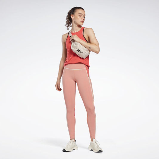 Reebok Apparel Women Lux High-Rise Colorblock Leggings GROUT