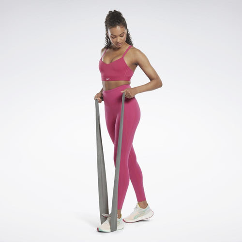 Reebok Set Getaway Medium Impact Bra M & High Rise Legging L Camo Print  Pink New