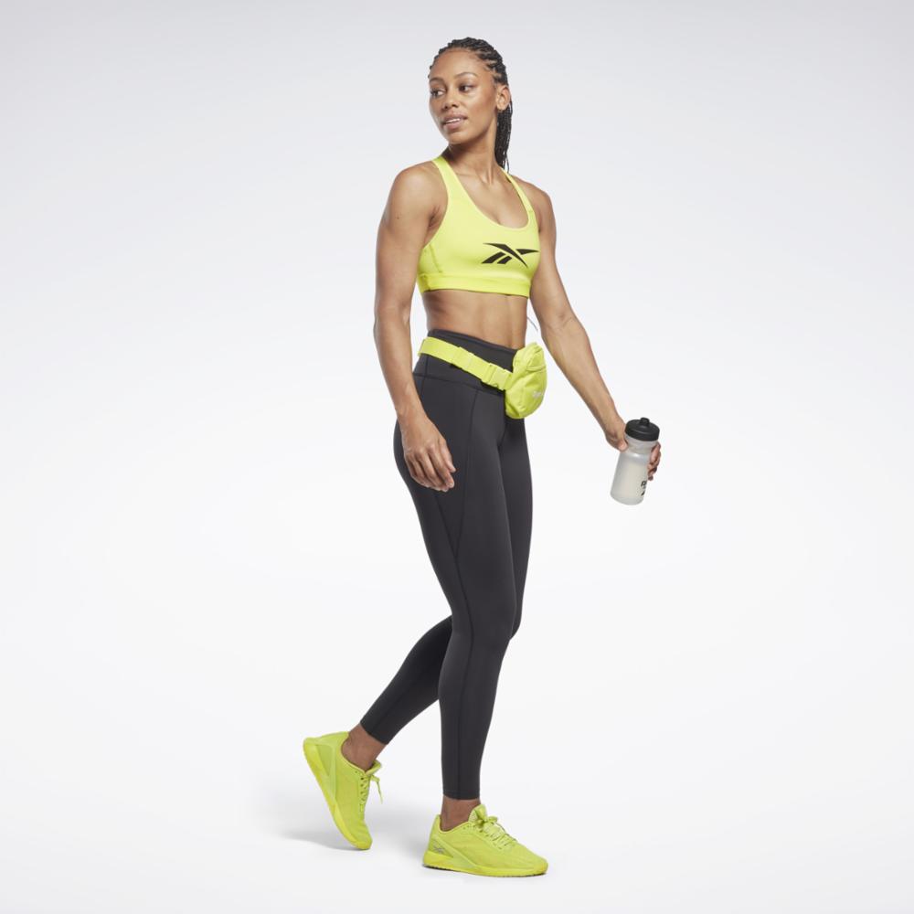 Reebok Apparel Women Reebok Lux Strappy Sports Bra Black – Reebok