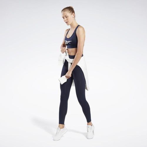 Reebok Apparel Women Lux Strappy Sports Bra Nature Grown Print Vecnav