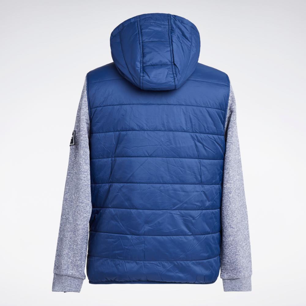 Reebok Apparel Men Classic Colorblock Reversible Puffer Jacket