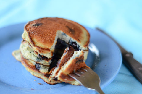 Almond Flour Blueberry Pancakes