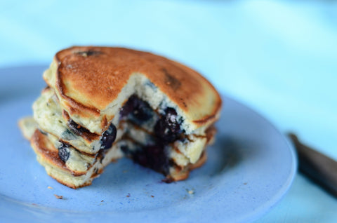 Almond Flour Blueberry Pancakes