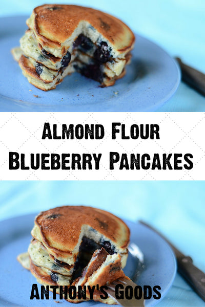 Almond Flour Blueberry Pancakes