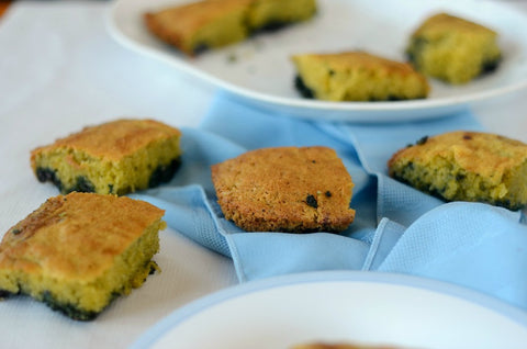 Almond Flour Blueberry Snack Cake