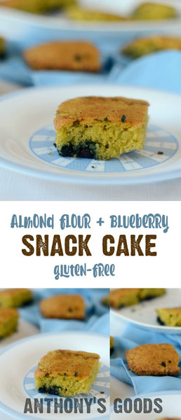 Almond Flour Blueberry Snack Cake