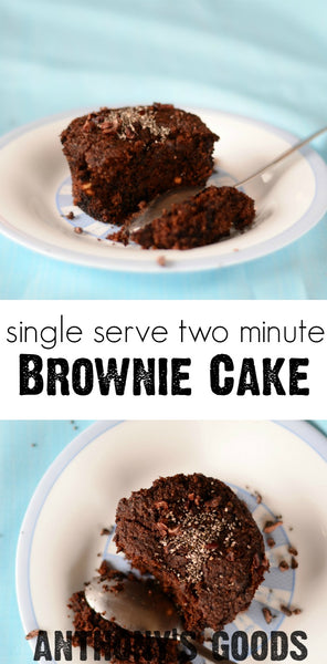 Single Serve Brownie Cake