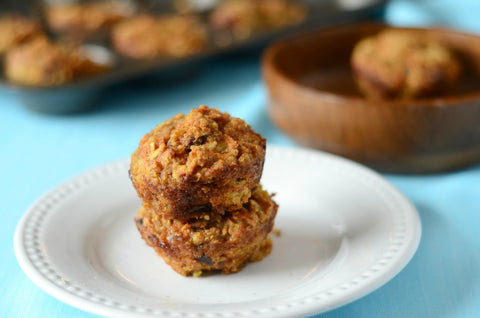 Carrot Apple Raisin Quinoa Muffins