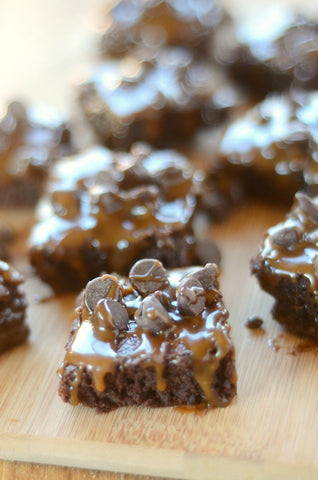 Cassava Flour Brownies with Caramel