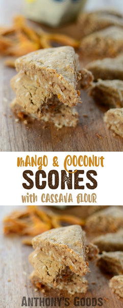 Mango & Coconut Cassava Flour Scones