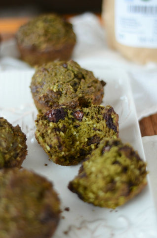 Matcha Chocolate Chip Muffins (paleo)