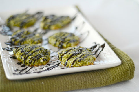 Matcha Coconut Cookies with Dark Chocolate