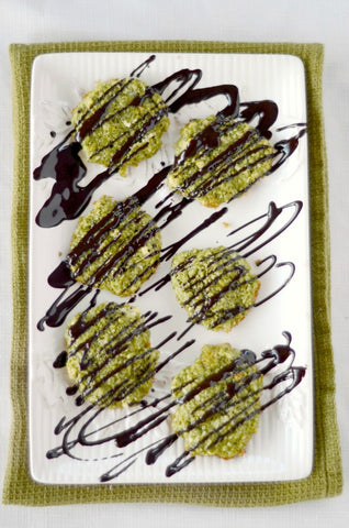 Matcha Coconut Cookies with Dark Chocolate