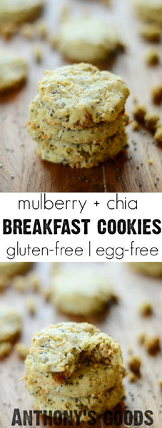 Mulberry Chia Breakfast Cookies