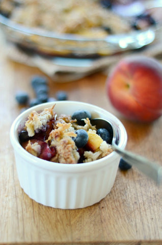 Peach and Blueberry Cobbler