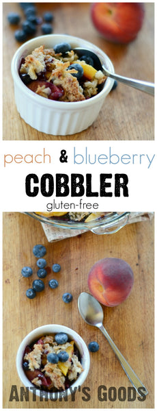 Peach and Blueberry Cobbler