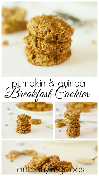 Pumpkin Quinoa Breakfast Cookies