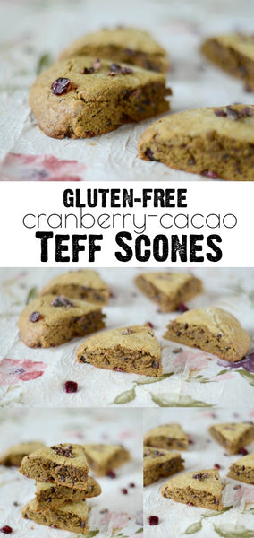 Cranberry Cacao Teff Scones