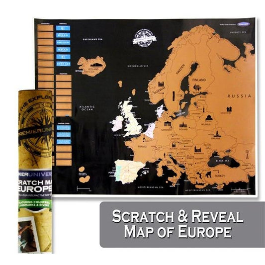 Scratch Europe Map 55x43cm