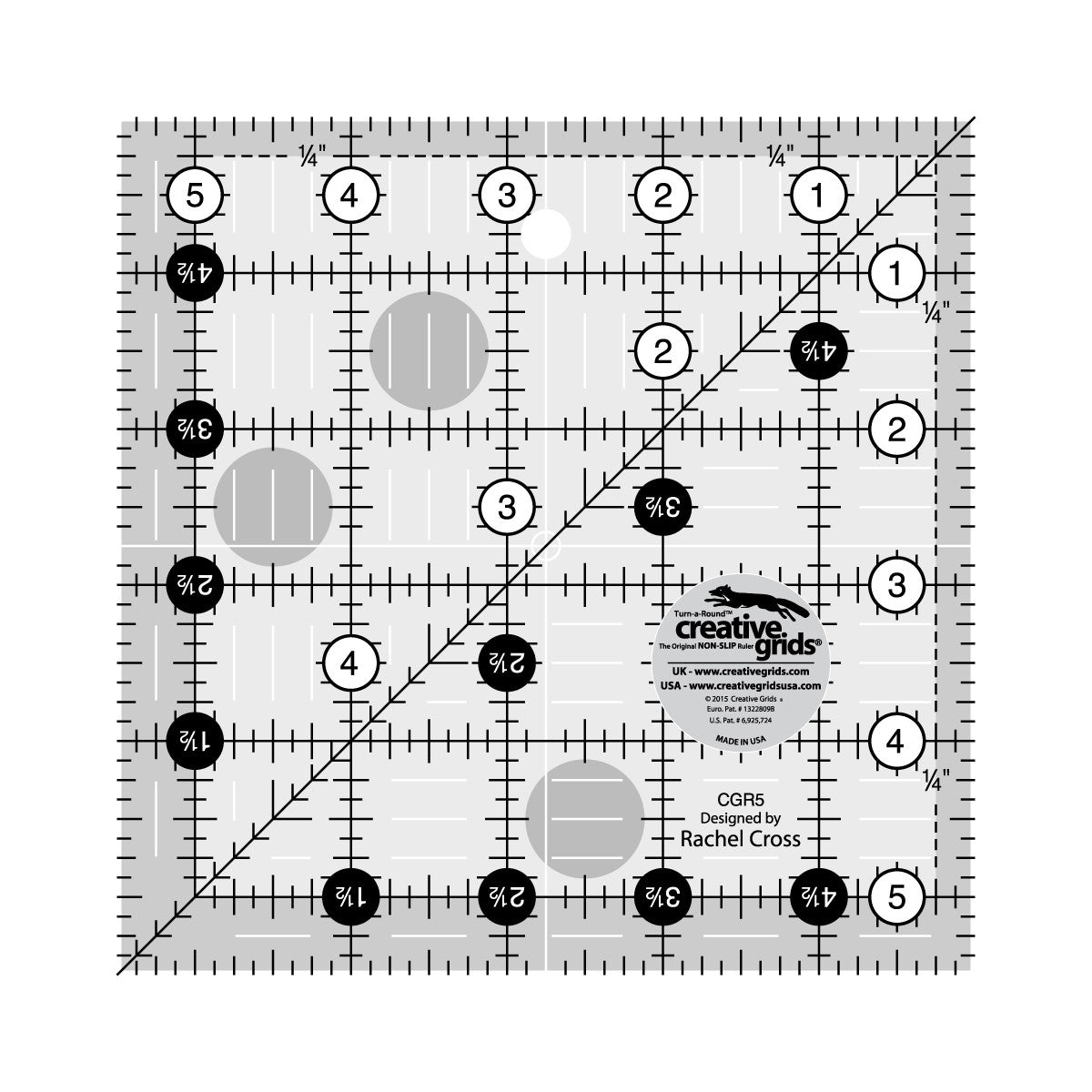 Creative Grids 11-1/2-Inch Square Quilt Ruler (CGR11)