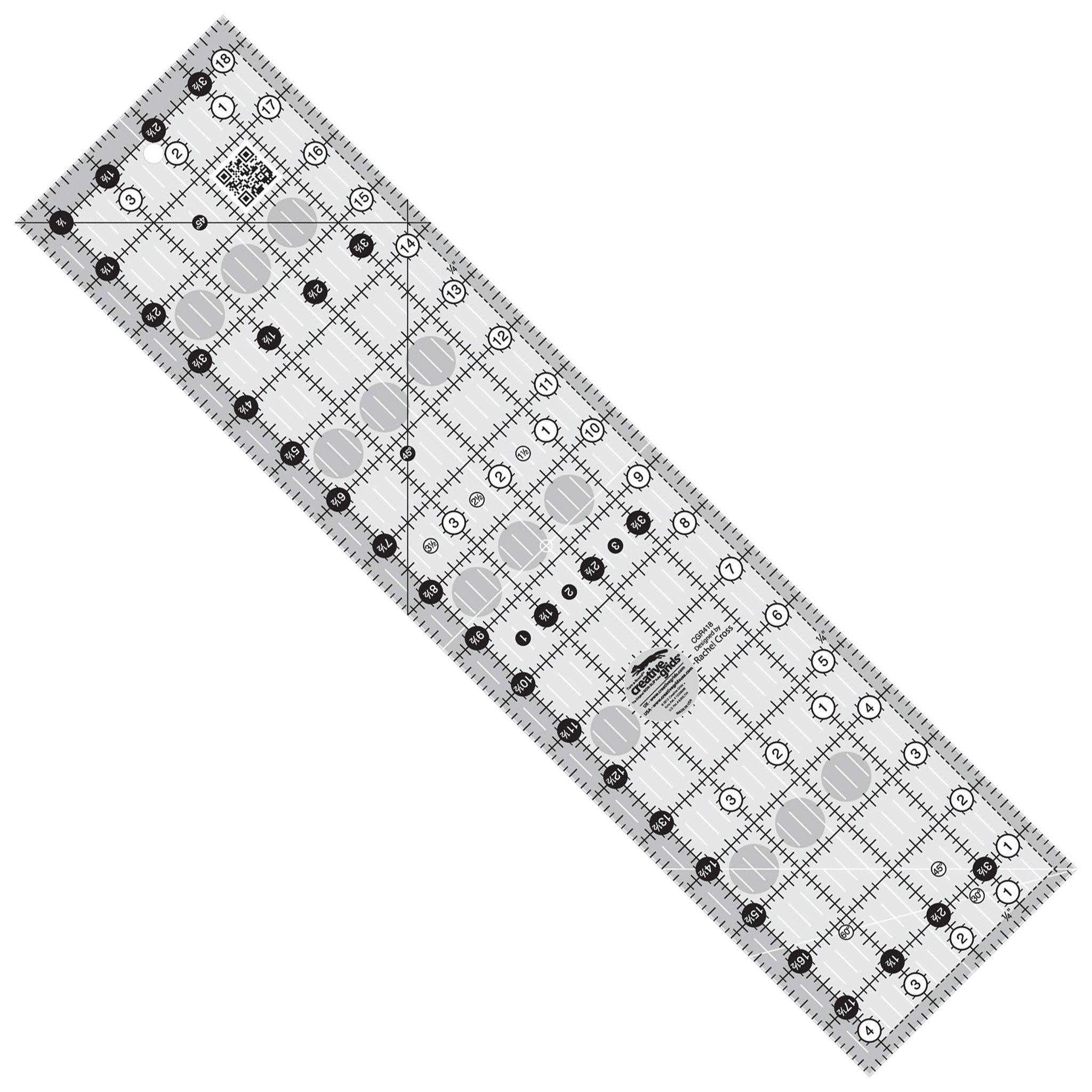 Creative Grids 2-1/2in x 18-1/2in Rectangle Ruler CGR218 743285000777 Rulers  & Templates