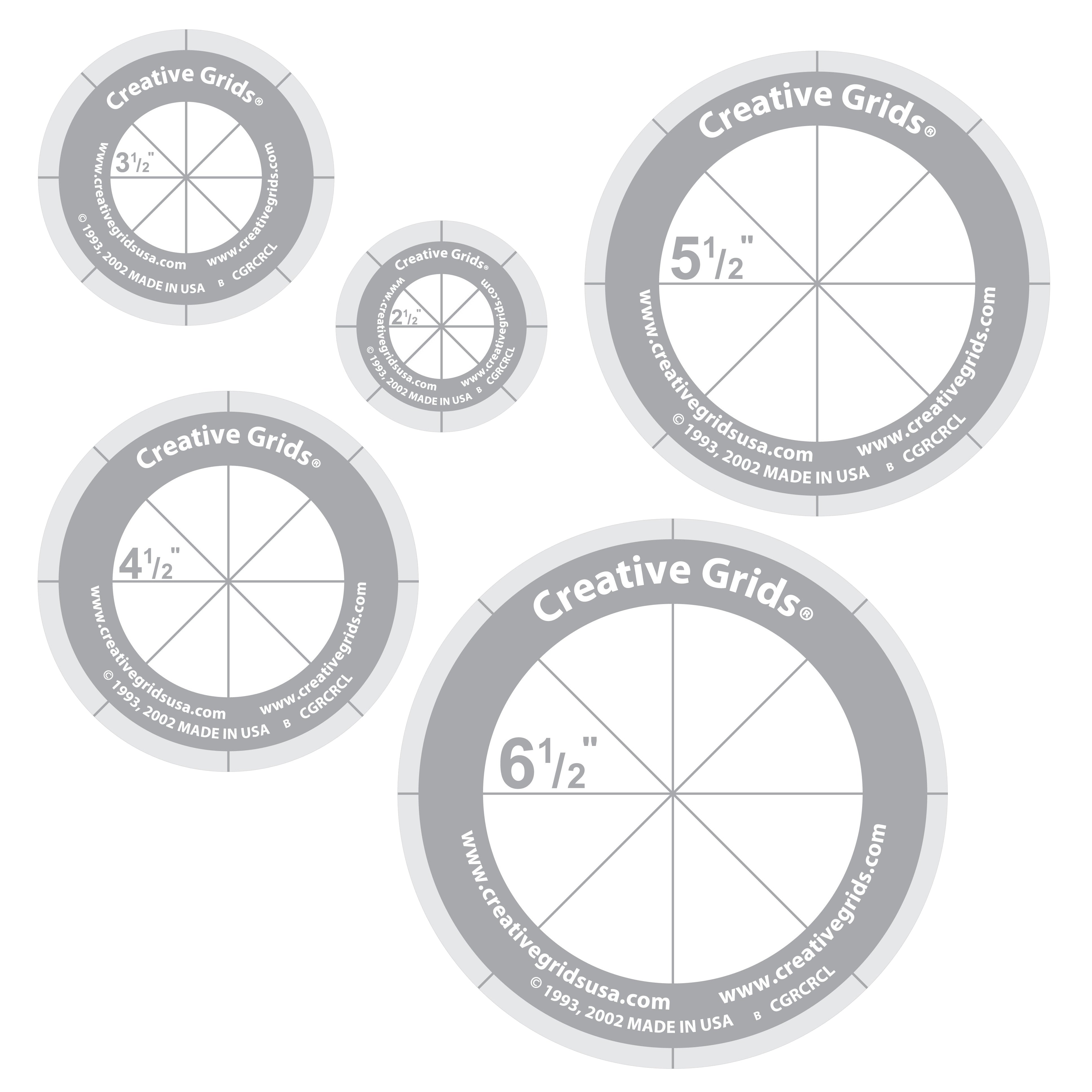 Creative Grids Quick Trim and Circle Ruler 4-1/2in x 24-1/2in