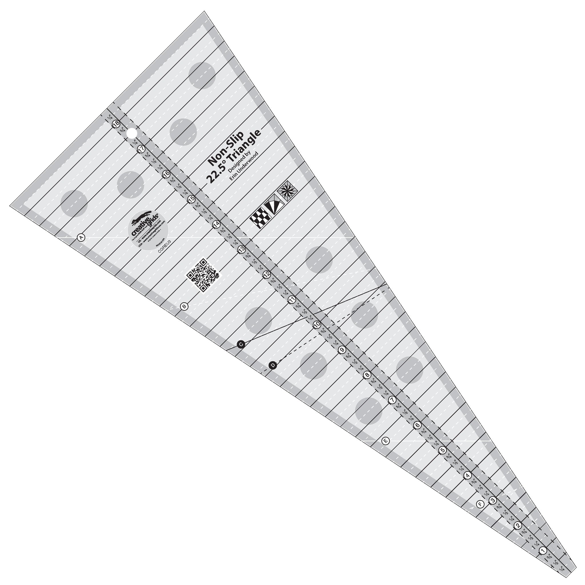 Creative Grids Simple 7/8 Triangle Maker Quilt Ruler