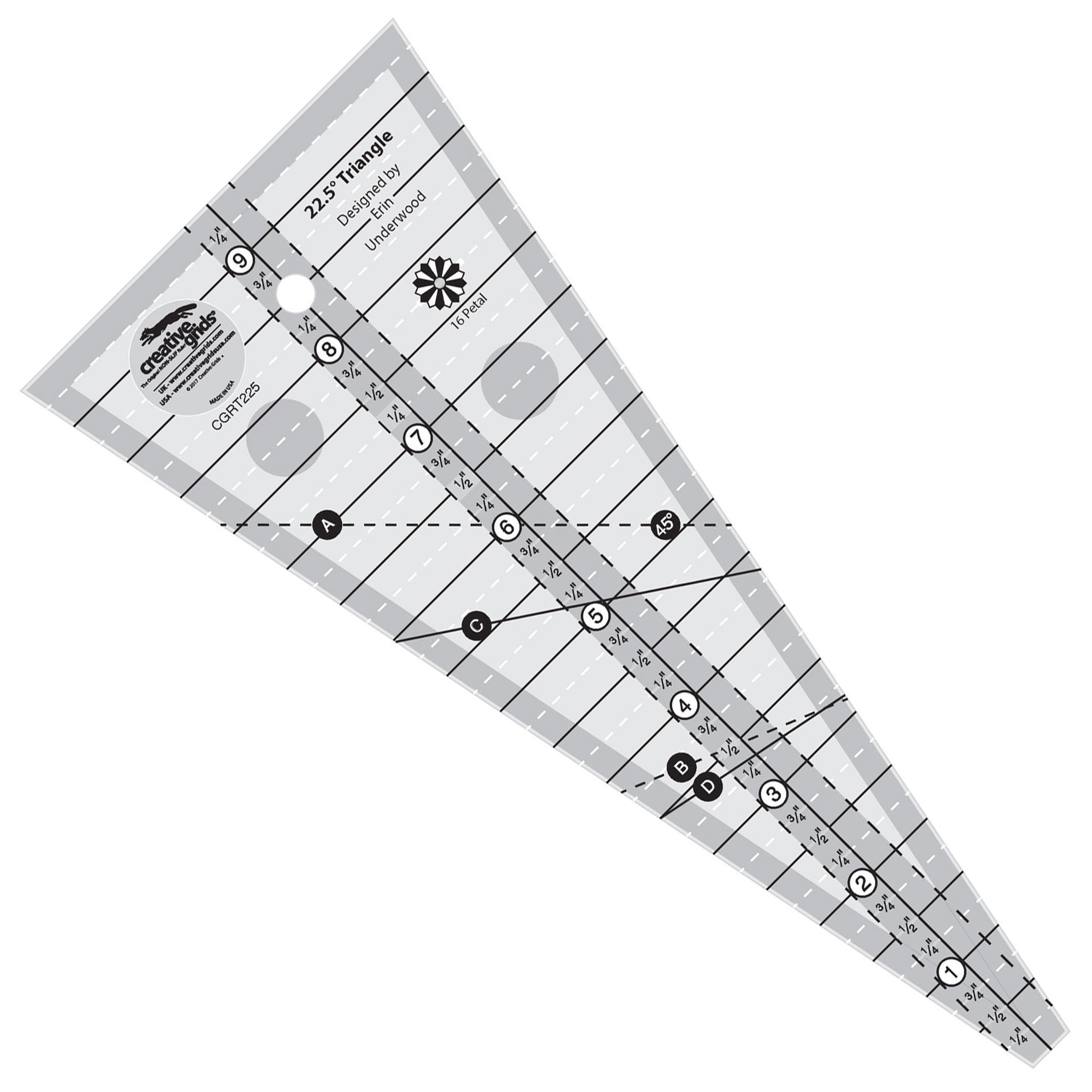 Creative Grids 30 Degree Triangle Quilt Ruler (cgrsg1)