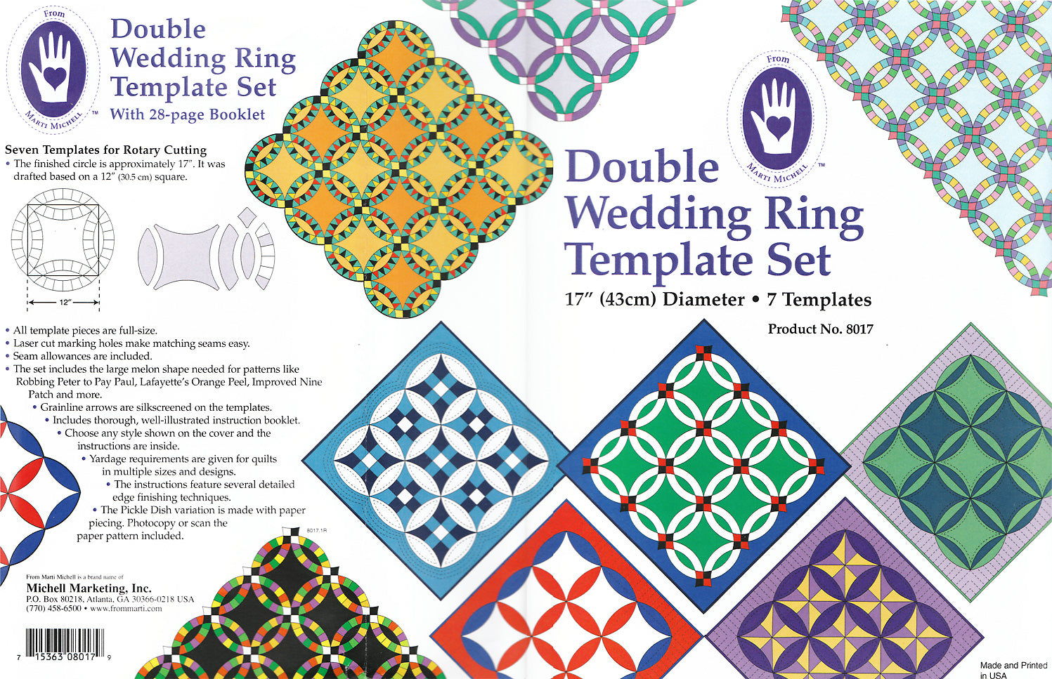 TEMPLATE for Double Wedding Ring Pieced Arcs by QuiltSmart 714329192659 -  Quilt in a Day / Rulers & Templates