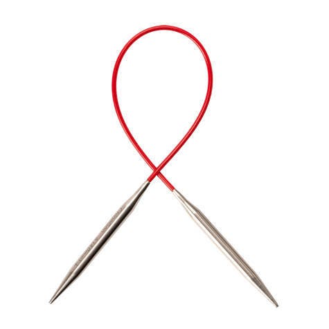 ChiaoGoo Red Lace Circular 16-inch (40cm) Stainless Steel Knitting Needle;  Size US 6 (4mm) 7016-6
