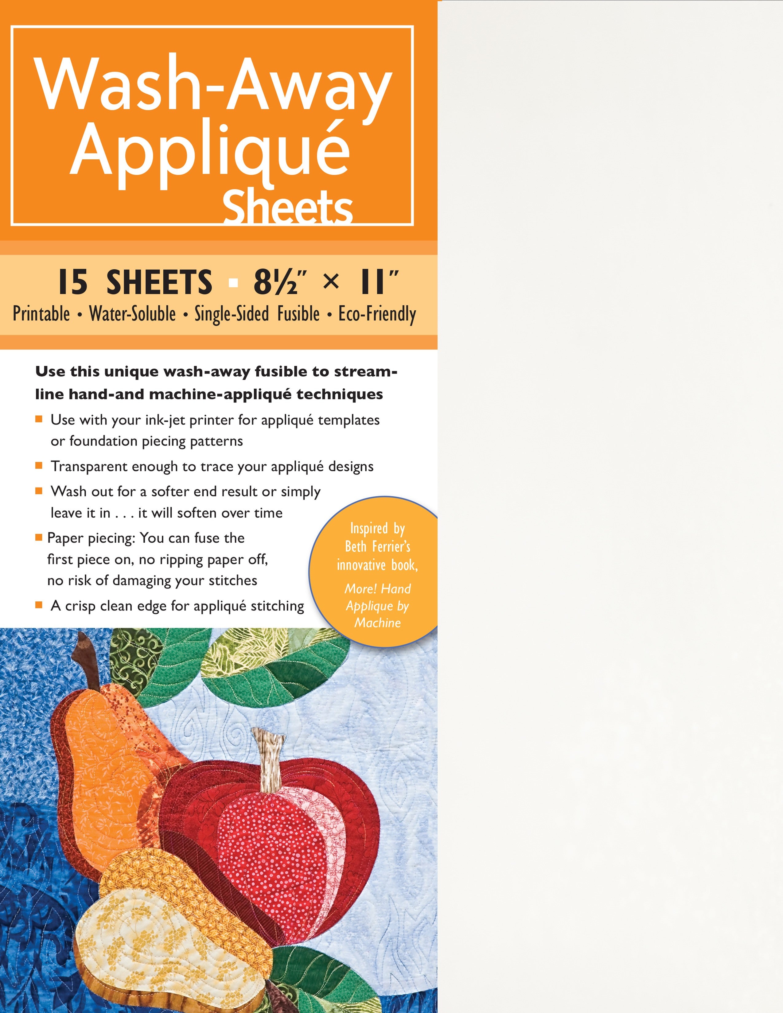 Stick N Stitch Self Adhesive Wash Away Stabilizer Twelve sheets of