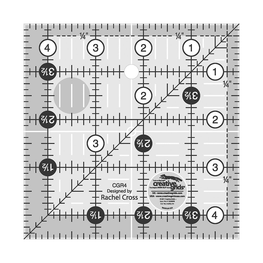 Creative Grids Square Quilt Ruler 10-1/2in x 10-1/2in - CGR10