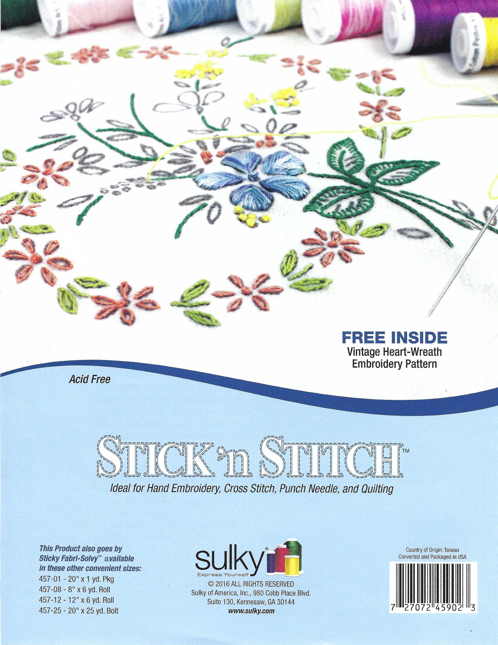 Sulky Cut Away Tender Touch Iron-on Backing White 664-01 