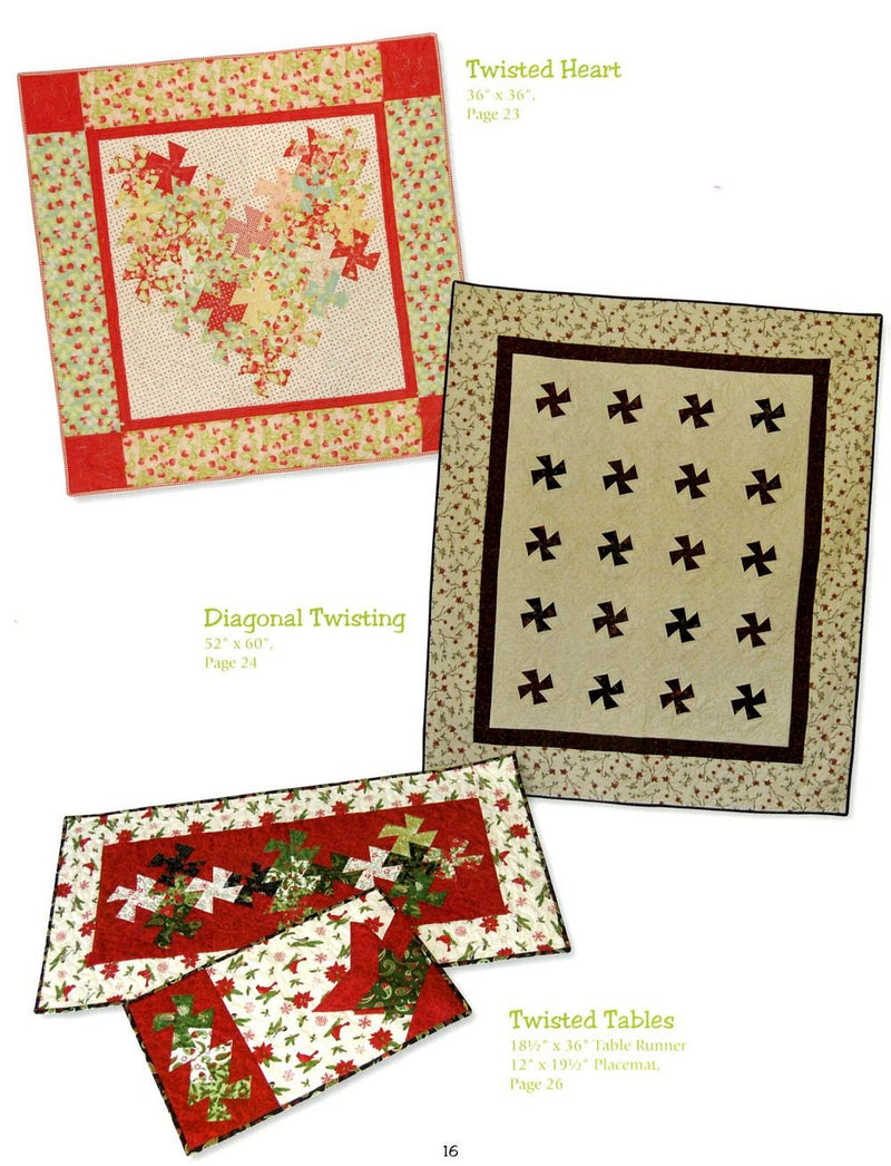 Let's Twist Again Quilt Pattern Book by Marsha Bergren for Twister Sisters