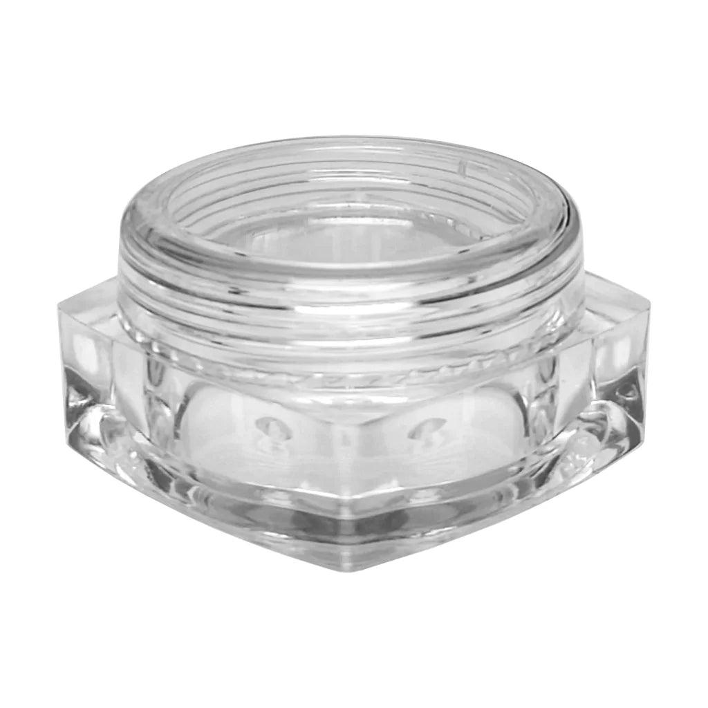 5 Gram Clear Plastic Square PILLOW Concentrate Jar With Cap - 1000 Count