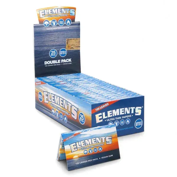 Elements Single Wide Rolling Papers - 25 Pack