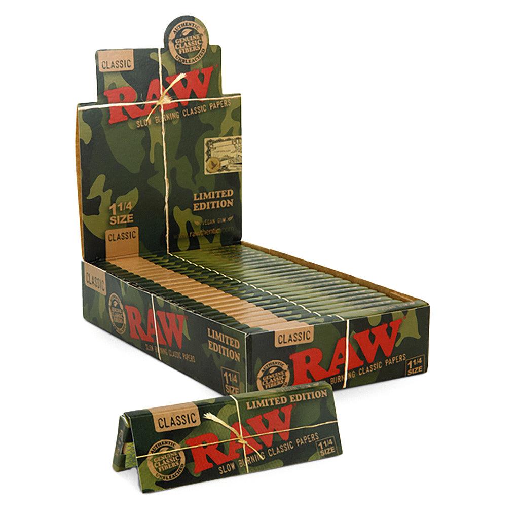 Raw Classic Camo 1 1/4 Rolling Papers - 24 Pack