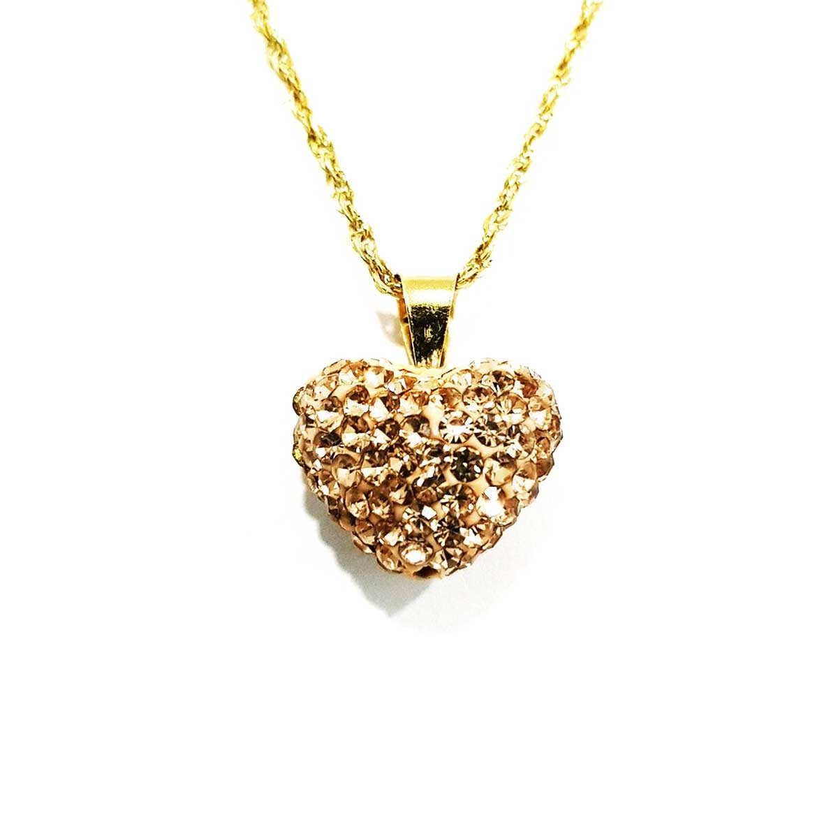 18K Pure Gold Heart Swarski Necklace | Tala Gold Collection | Reviews ...