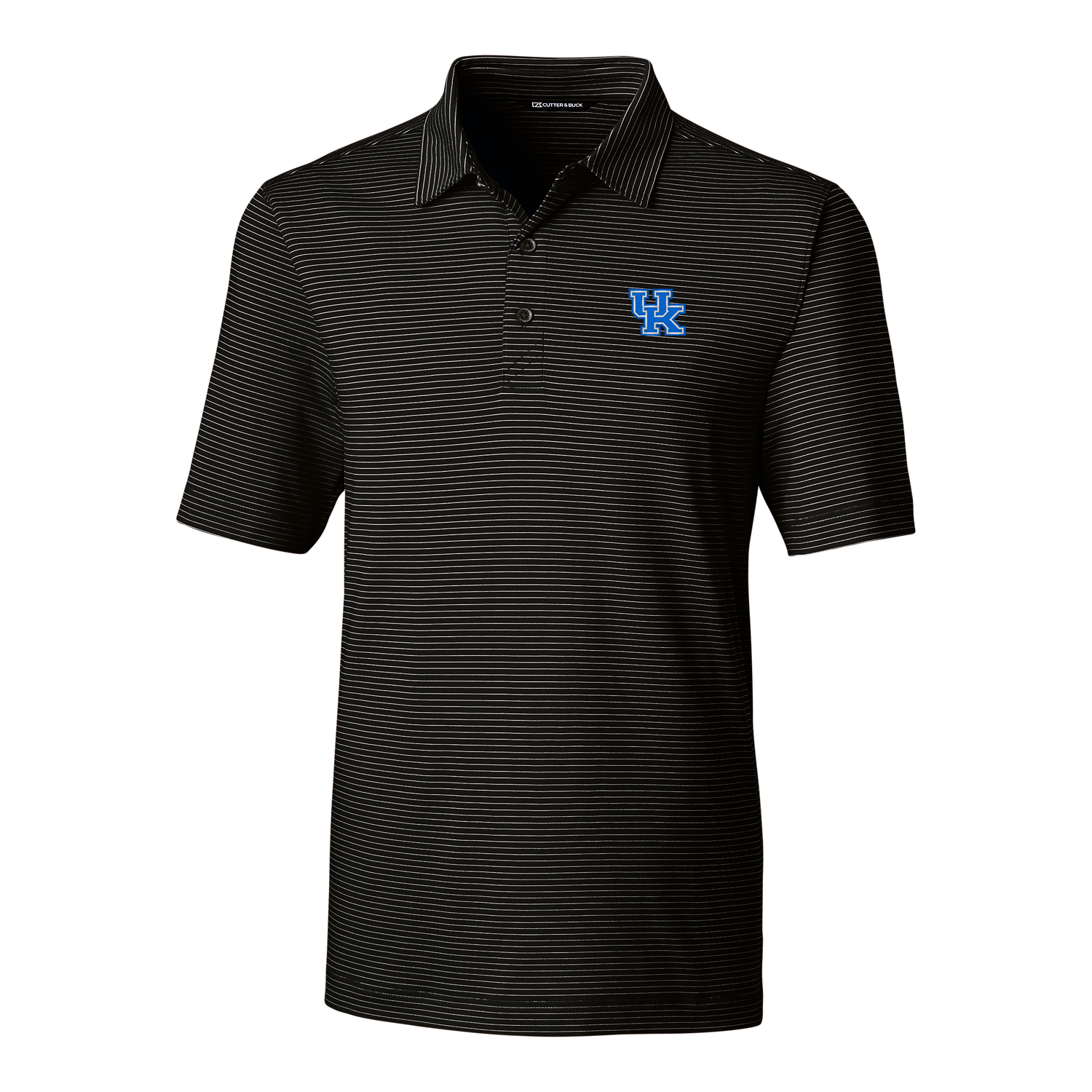 University of Kentucky Forge Pencil Stripe Polo in Black by Cutter & Buck
