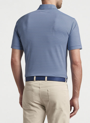 Hales Performance Jersey Polo in Navy/Cottage Blue by Peter Millar ...