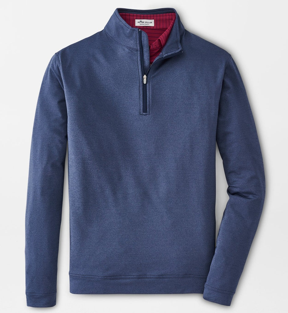 Melange Perth Performance Quarter-Zip in Navy by Peter Millar – Logan's ...