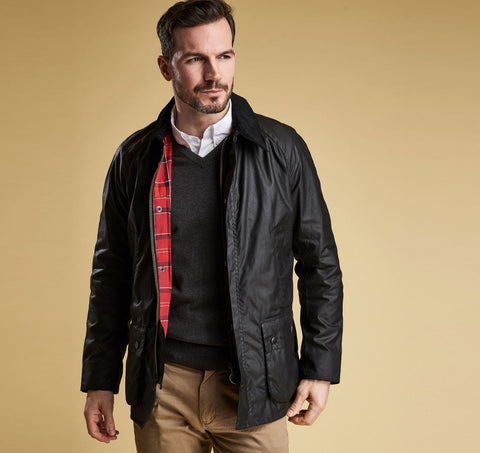 barbour ashby wax jacket olive sale