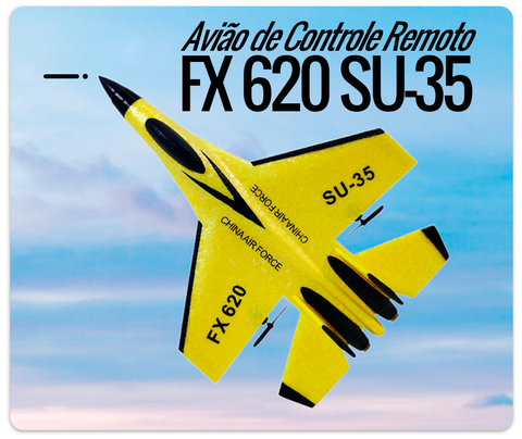 Super Caça FX-620 SU-35 Avião de Controle Remoto