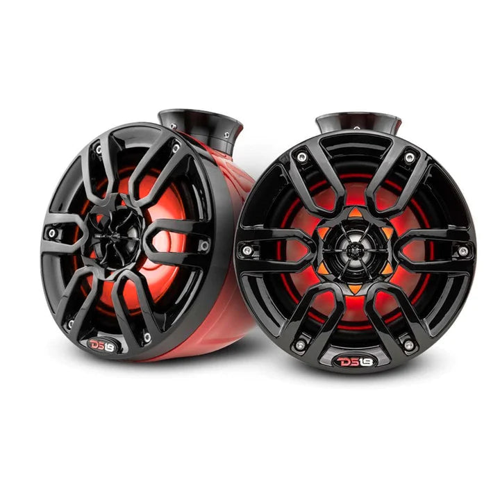 DS18 Hydro NXL-PS6 and CF-PS6 6.5" Pod 300w Speaker with Integrated RGB LED Lights (Pair)