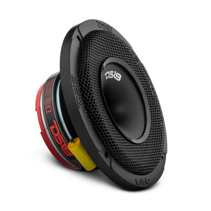 DS18 PRO-HY6MSL PRO 6.5" Shallow Hybrid Mid-Range Ferrite Loudspeaker with Built-in Neodymium Driver 300 Watts 8-Ohm - Grill Included