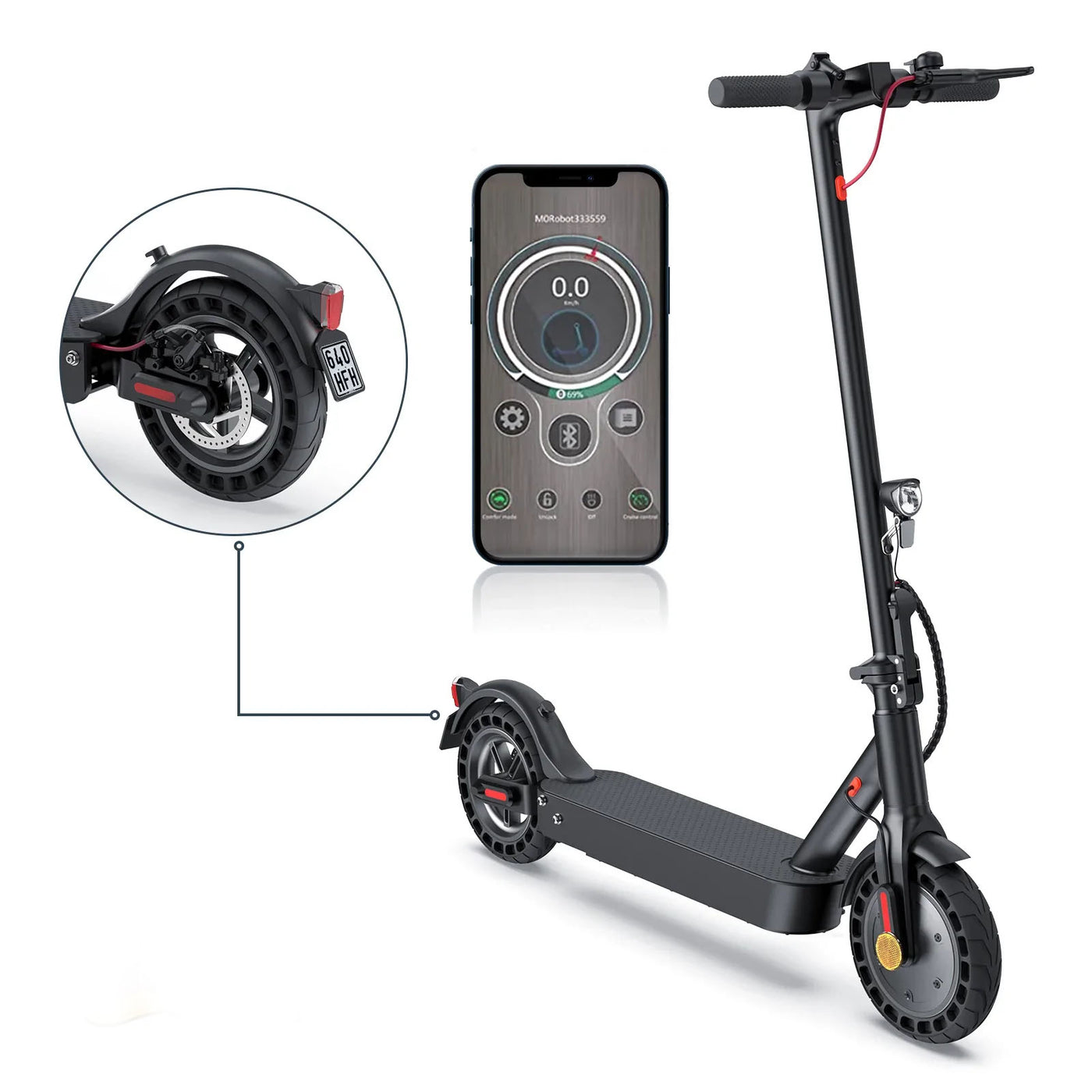 iScooter® 500W 10" E9Max E-Scooter Mit Straßenzulassung (ABE,eKFV)