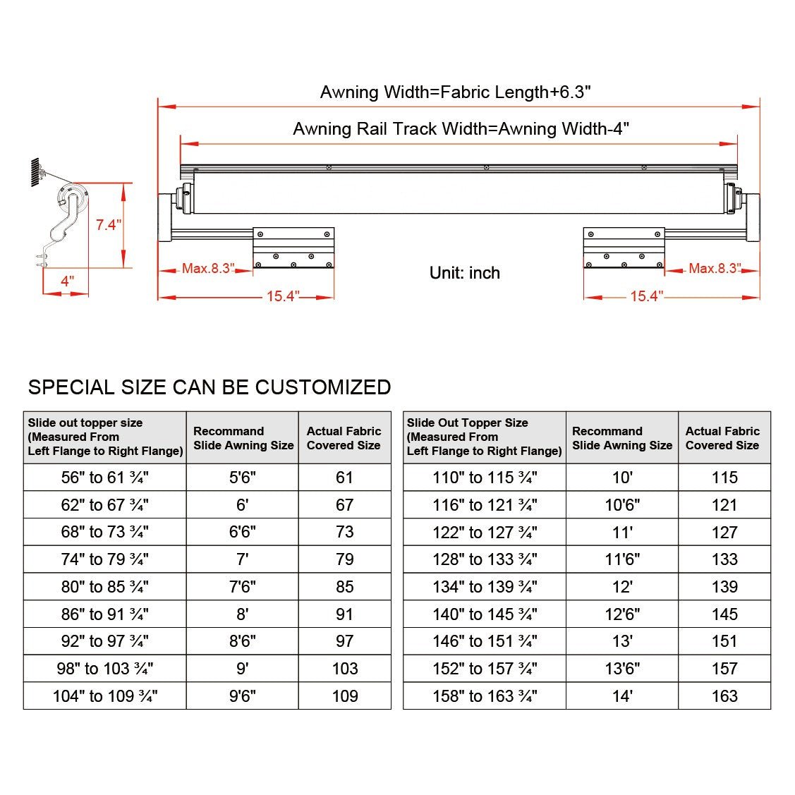 AWNLUX RV Slide Topper Awning - AWNLUX