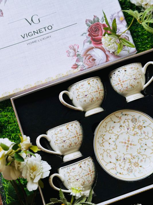 Royaltea Fair Cup and Saucer Set (6 Cups and 6 Saucers) – Vigneto